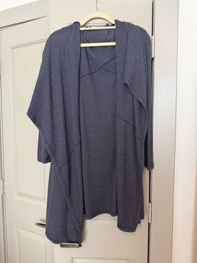 H by bordeaux Dusty Purple Open Cardigan
